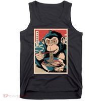 Ramen Japanese Funny Kawaii Monkey Graphic Gifts Anime Tank Top thumb 0
