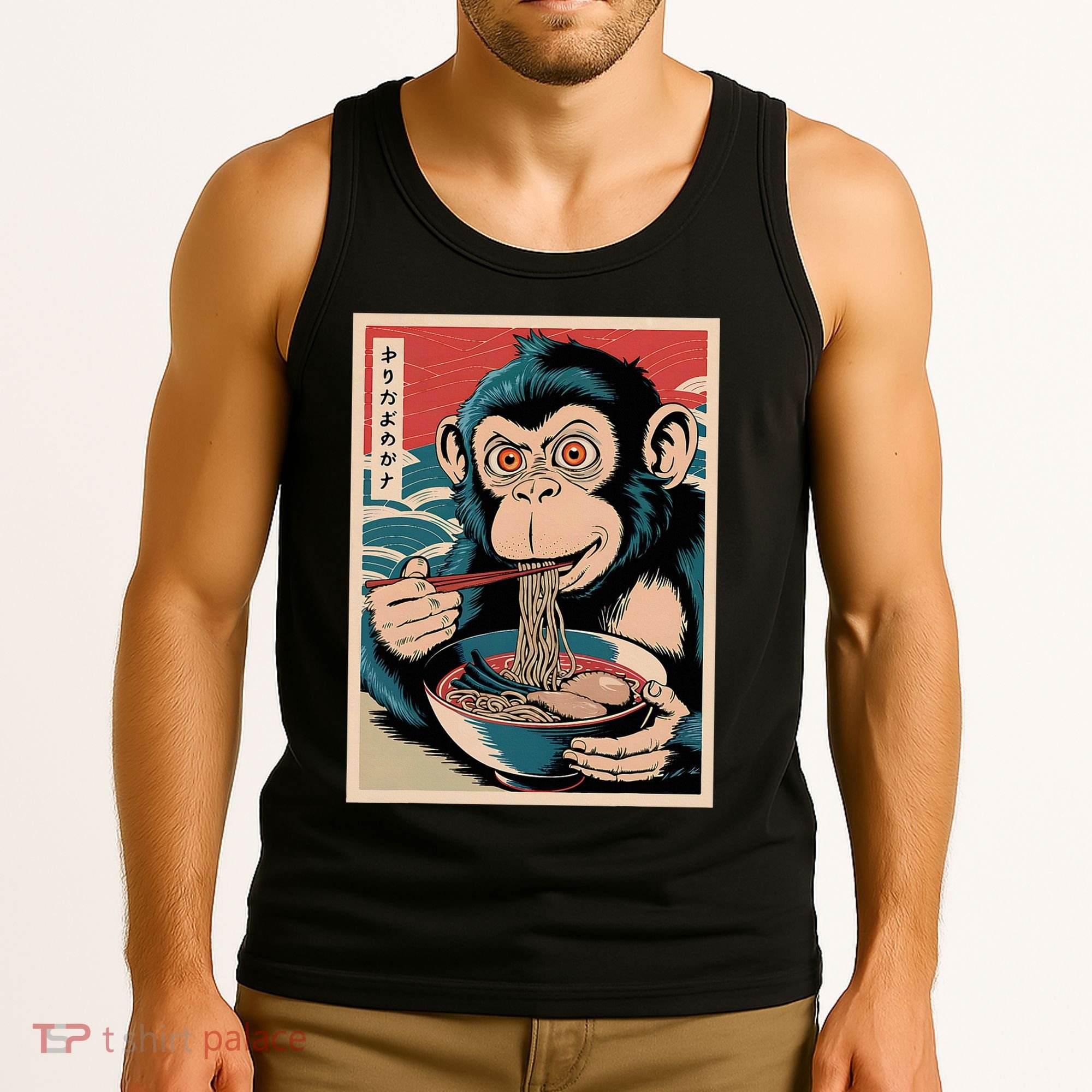 Ramen Japanese Funny Kawaii Monkey Graphic Gifts Anime Tank Top