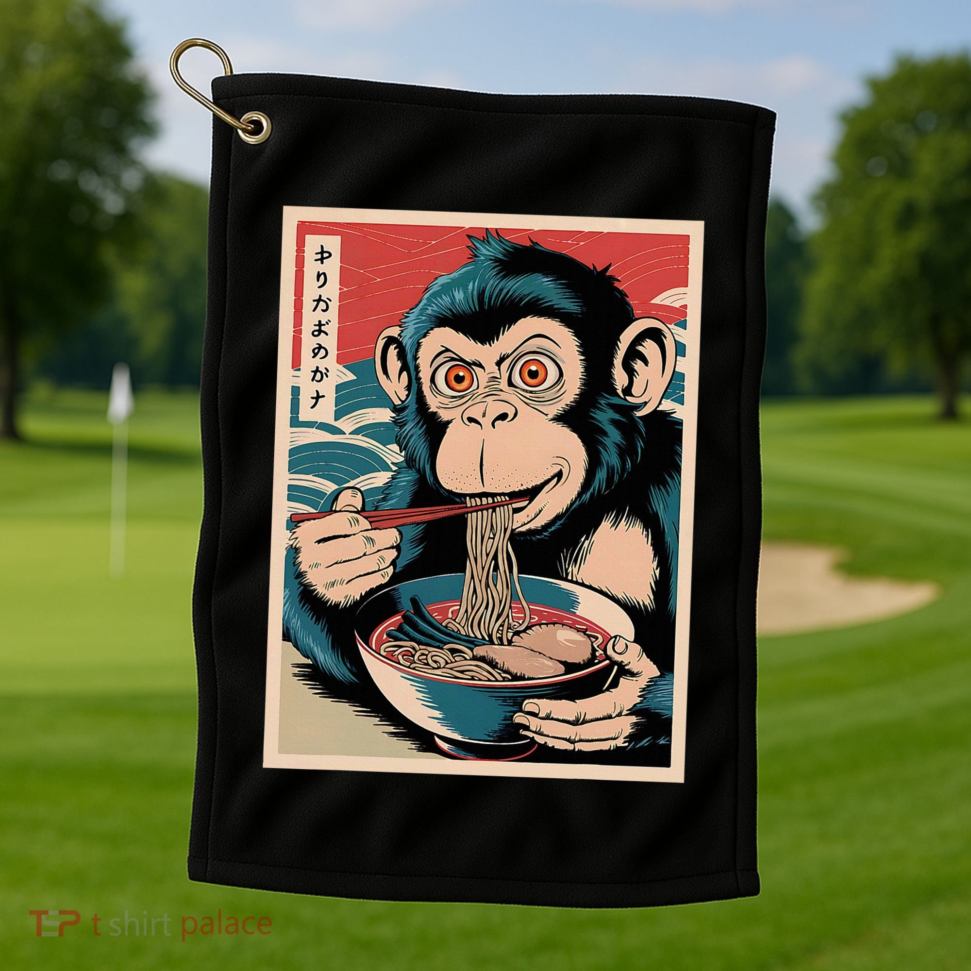Ramen Japanese Funny Kawaii Monkey Graphic Gifts Anime Golf Towel