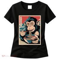 Ramen Japanese Funny Kawaii Monkey Graphic Gifts Anime Women's T-Shirt thumb 0