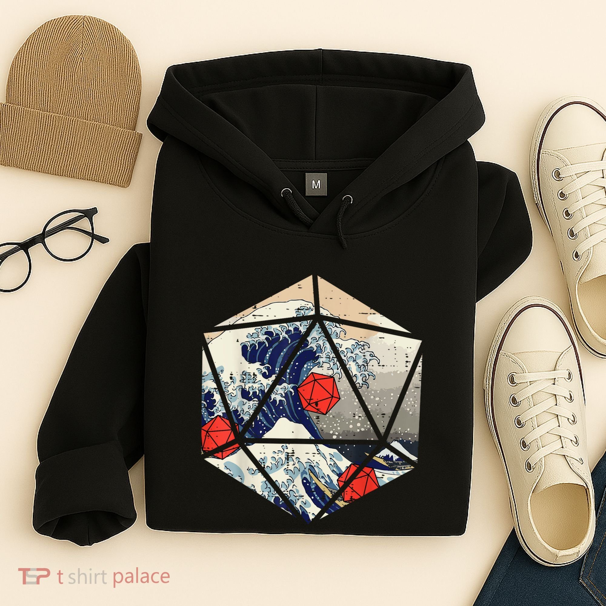 RPG Japanese Great Wave Gamer Men Hoodie