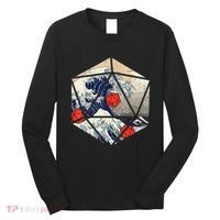 RPG Japanese Great Wave Gamer Men Long Sleeve Shirt thumb 0