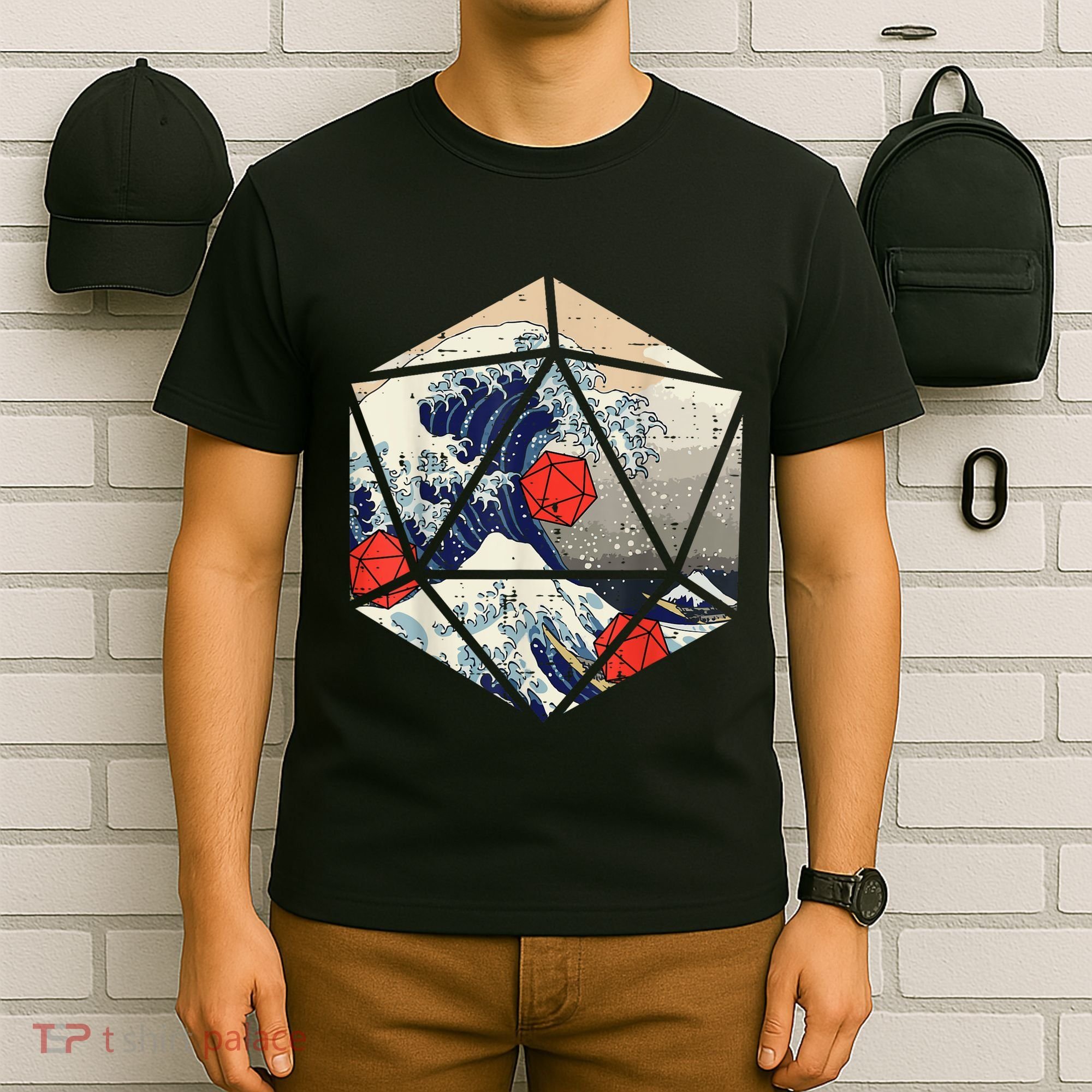 RPG Japanese Great Wave Gamer Men T-Shirt