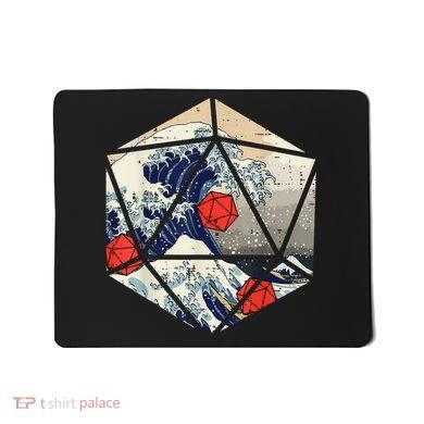 RPG Japanese Great Wave Gamer Men Mousepad