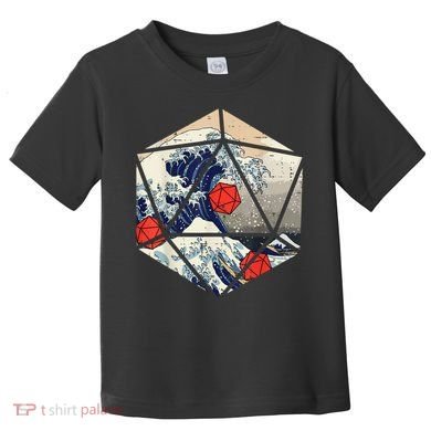 RPG Japanese Great Wave Gamer Men Toddler T-Shirt