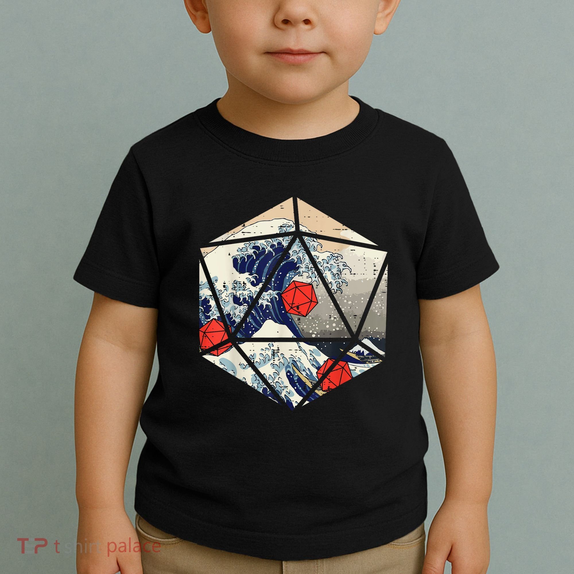 RPG Japanese Great Wave Gamer Men Toddler T-Shirt