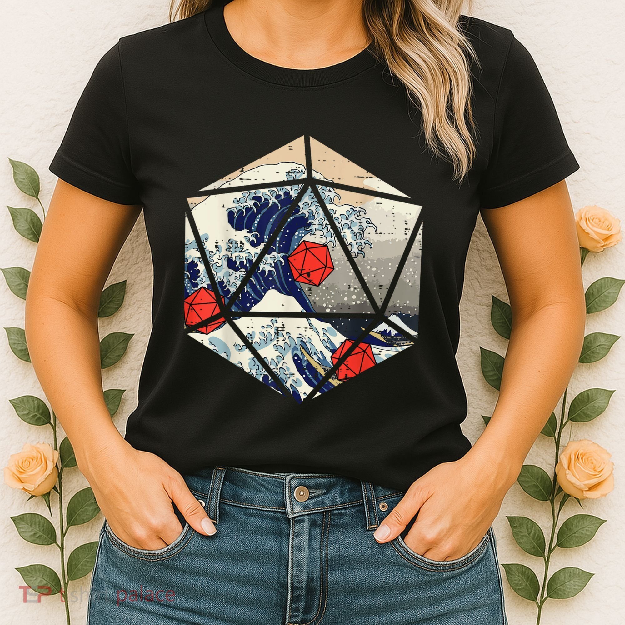 RPG Japanese Great Wave Gamer Men Women's T-Shirt