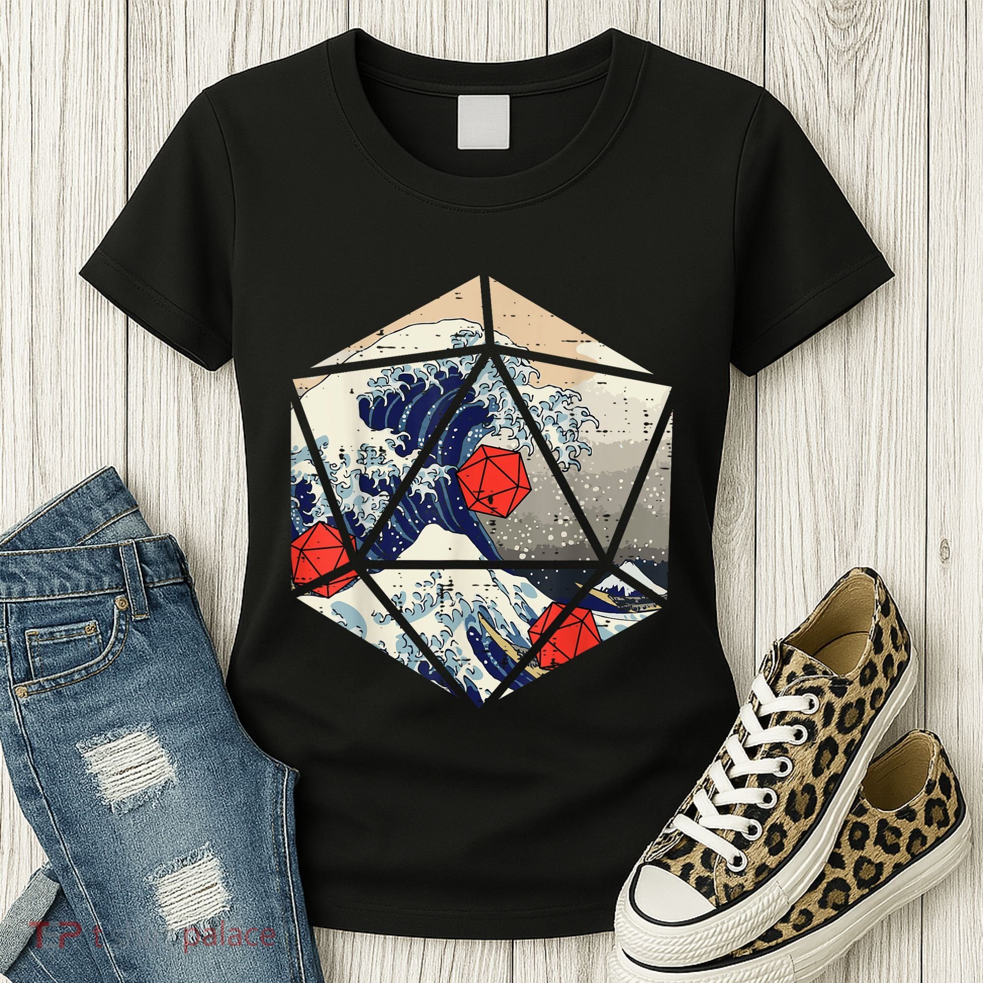 RPG Japanese Great Wave Gamer Men Women's T-Shirt