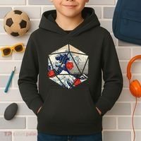 RPG Japanese Great Wave Gamer Men Kids Hoodie thumb 2