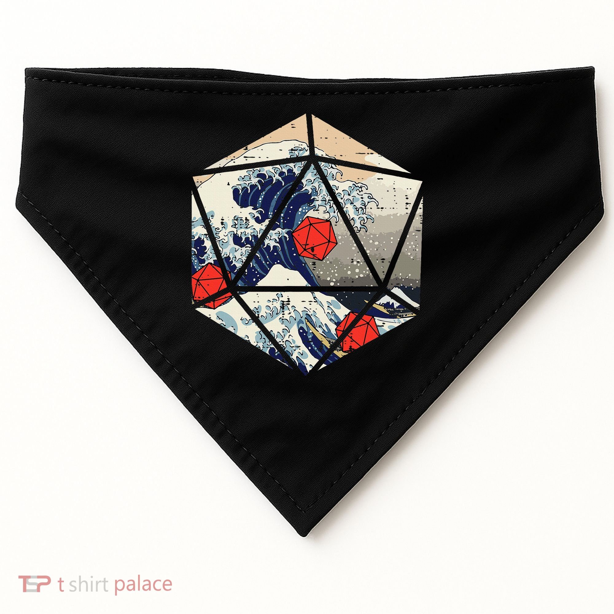 Rpg Japanese Great Wave Gamer USA-Made Doggie Bandana