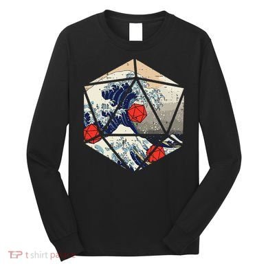 Rpg Japanese Great Wave Gamer Long Sleeve Shirt
