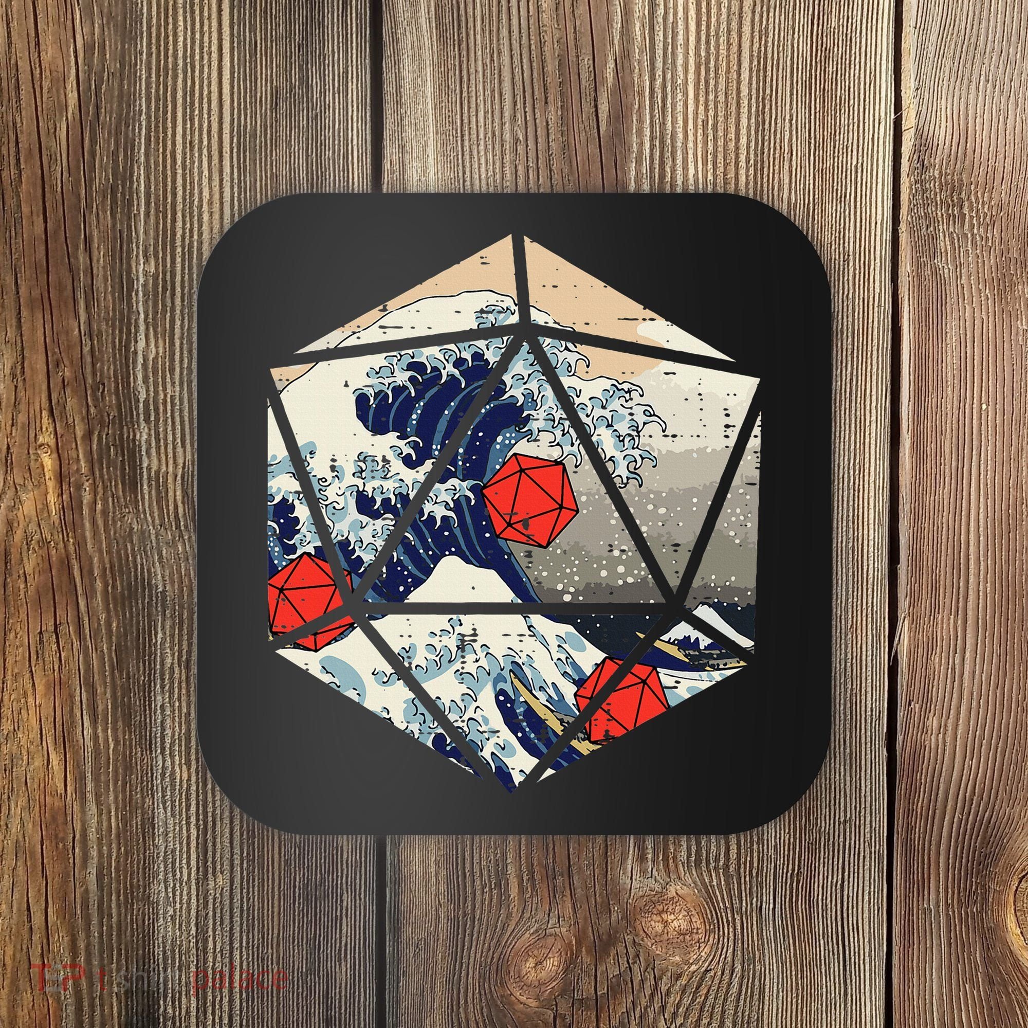 Rpg Japanese Great Wave Gamer Coaster