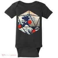 Rpg Japanese Great Wave Gamer Baby Bodysuit thumb 0