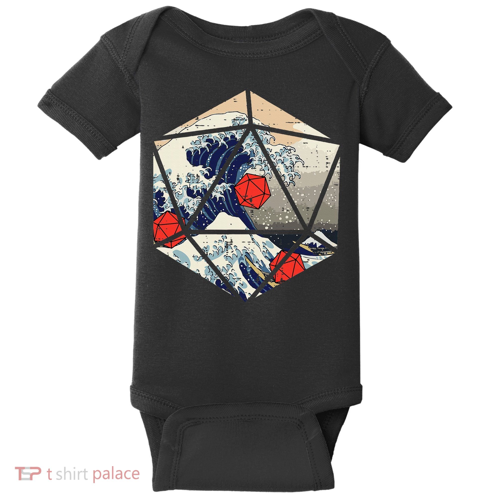 Rpg Japanese Great Wave Gamer Baby Bodysuit