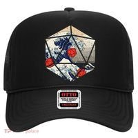 Rpg Japanese Great Wave Gamer Hat thumb 0