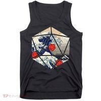 Rpg Japanese Great Wave Gamer Tank Top thumb 0