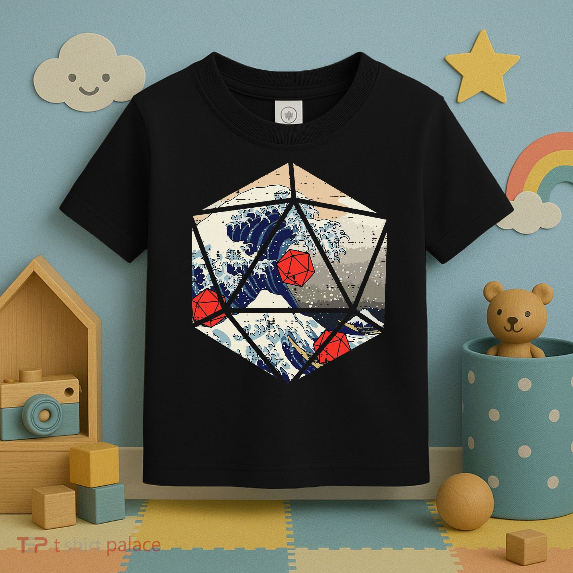 Rpg Japanese Great Wave Gamer Toddler T-Shirt