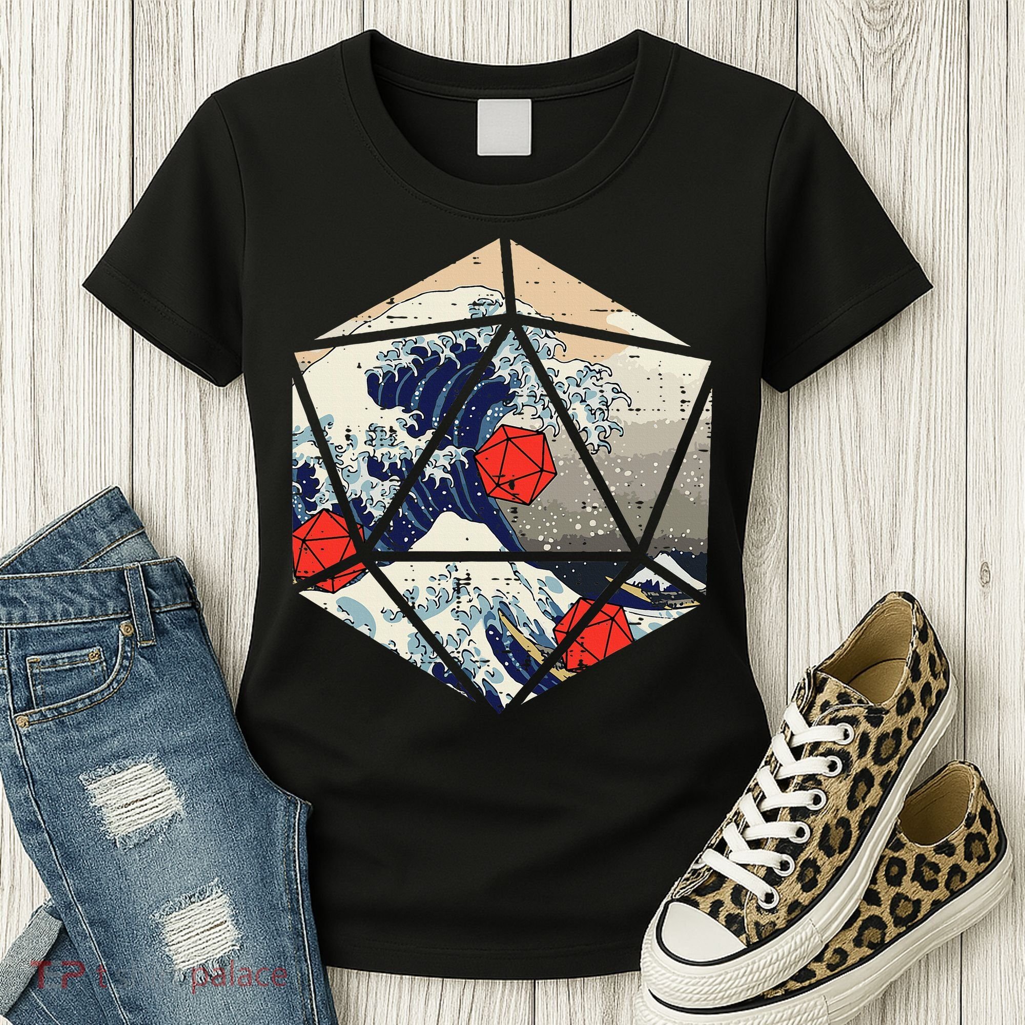 Rpg Japanese Great Wave Gamer Women's T-Shirt