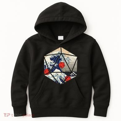 Rpg Japanese Great Wave Gamer Kids Hoodie