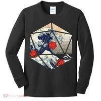 Rpg Japanese Great Wave Gamer Kids Long Sleeve Shirt thumb 0