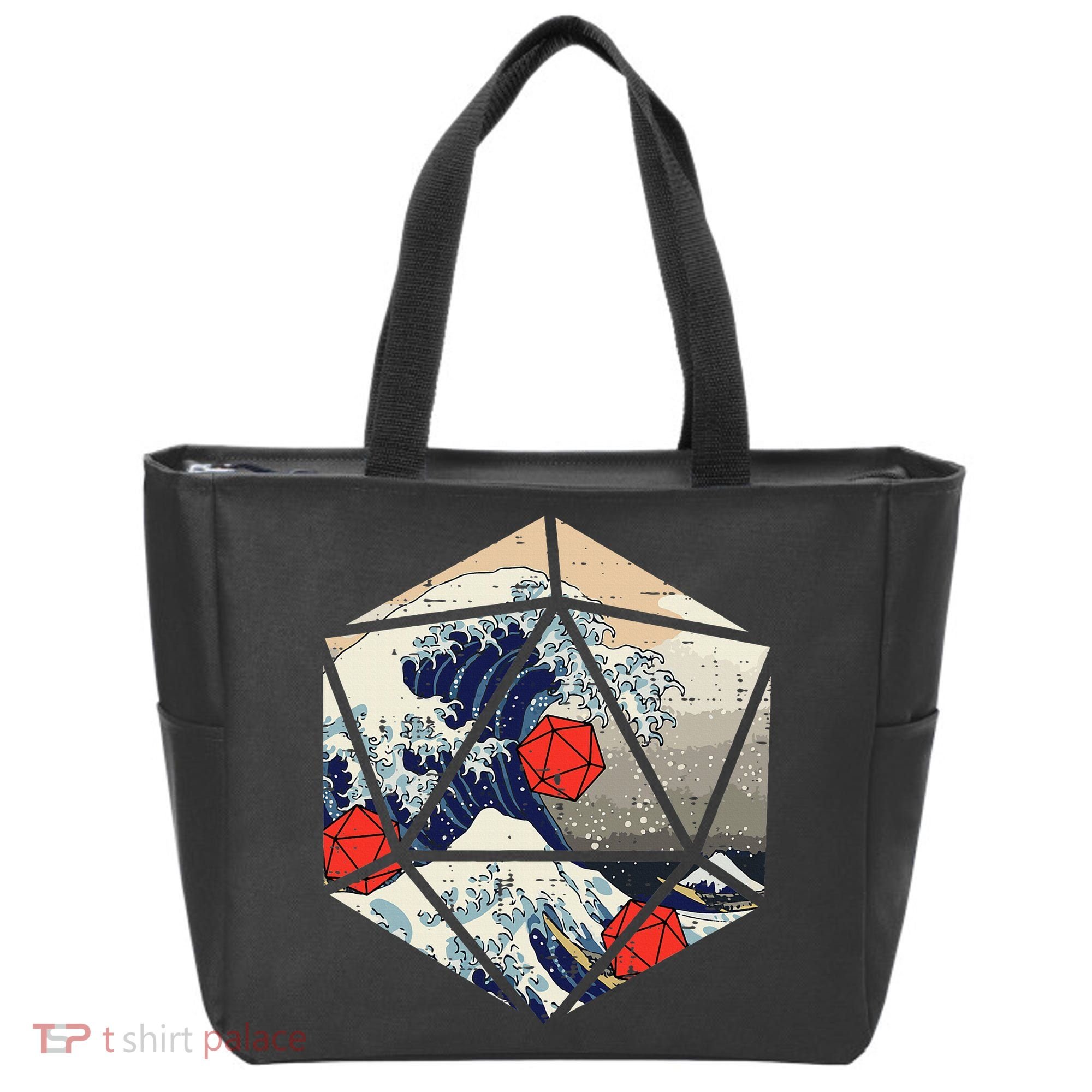 Rpg Japanese Great Wave Gamer Tote Bag