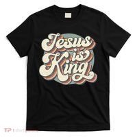 Retro Jesus Is King Christian Bible Religious T-Shirt thumb 0