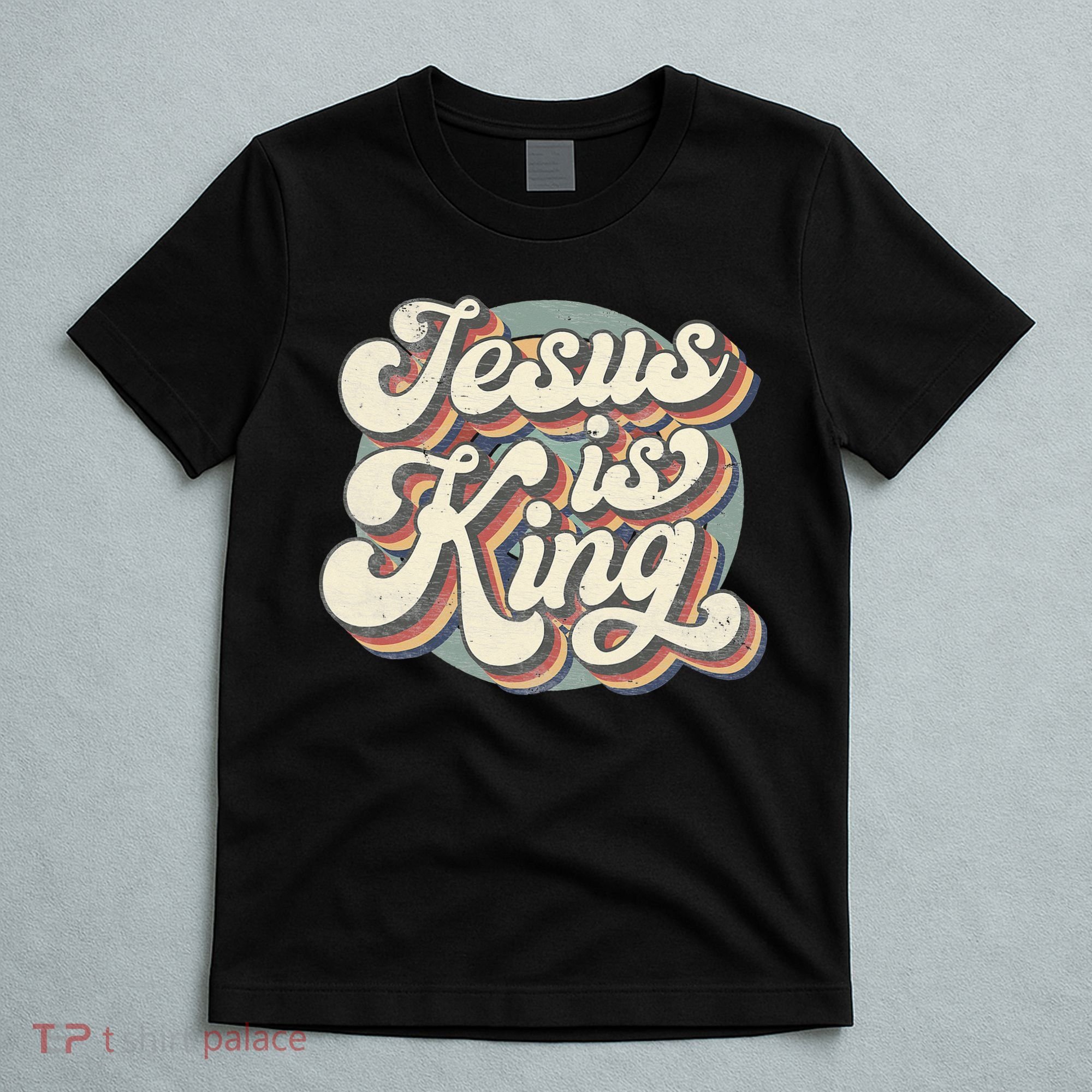 Retro Jesus Is King Christian Bible Religious T-Shirt