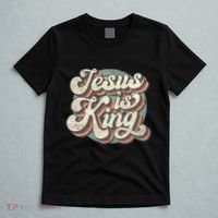 Retro Jesus Is King Christian Bible Religious T-Shirt thumb 5