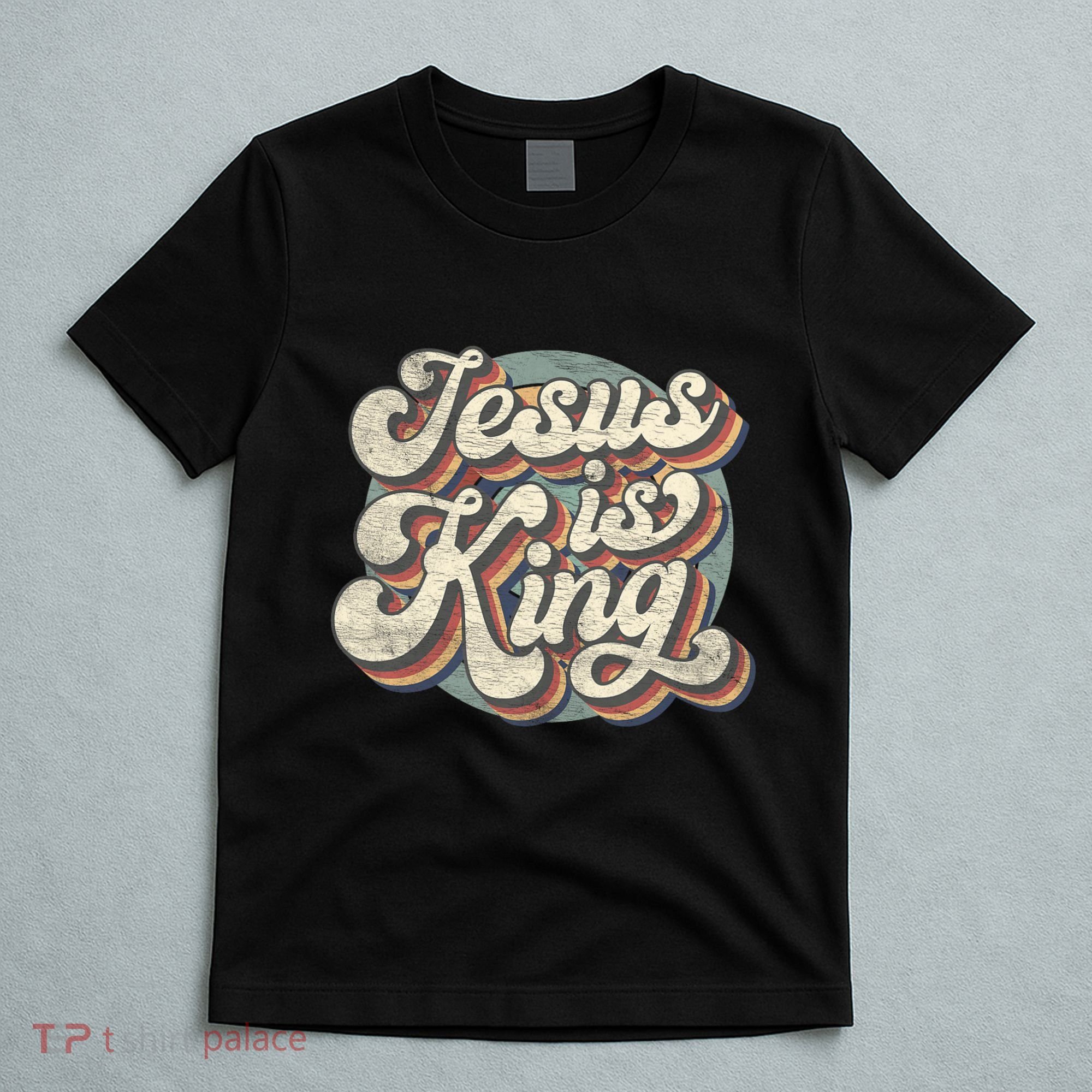 Retro Jesus Is King Christian Bible Religious T-Shirt