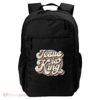 Retro Jesus Is King Christian Bible Religious Backpack thumb 0