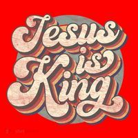 Retro Jesus Is King Christian Bible Religious Santa Hat thumb 1