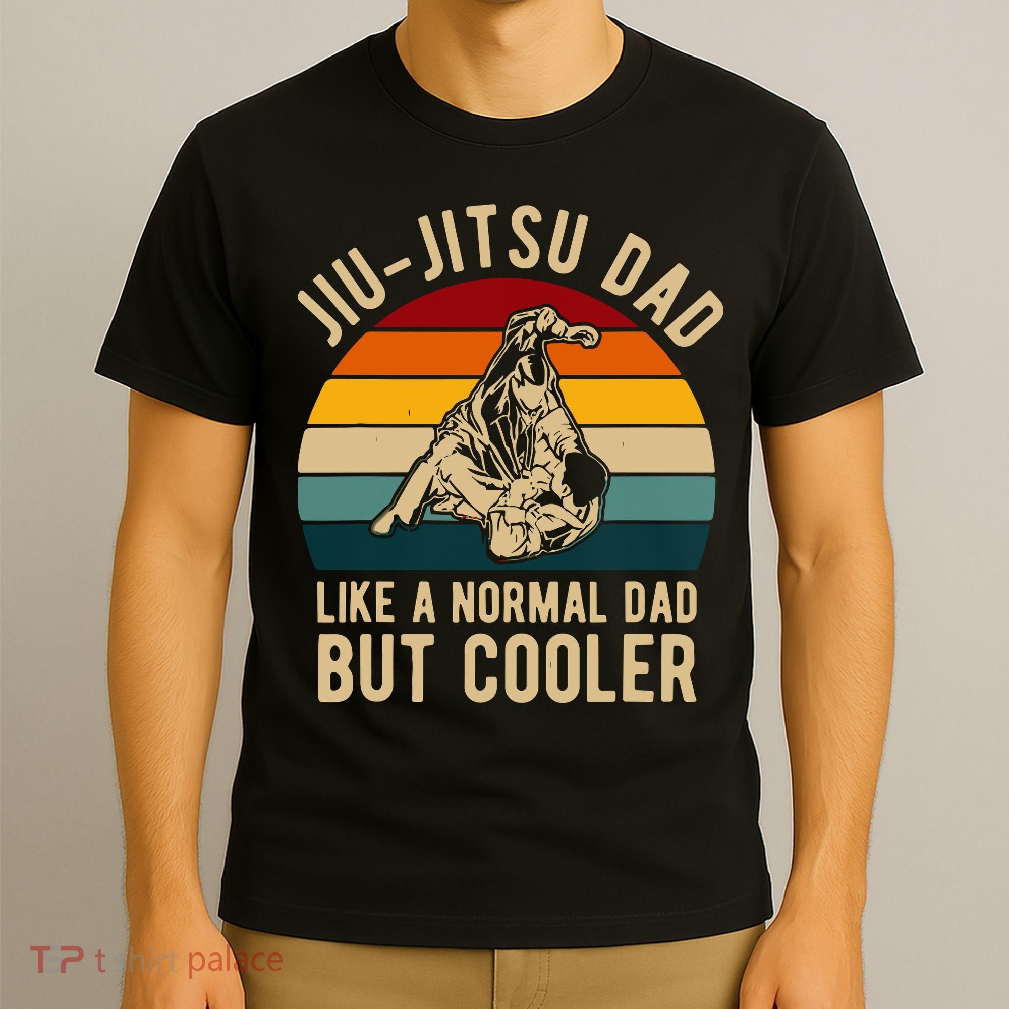 Retro Jiu Jitsu Dad Bjj Man Father Vintage T-Shirt