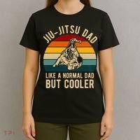 Retro Jiu Jitsu Dad Bjj Man Father Vintage T-Shirt thumb 4