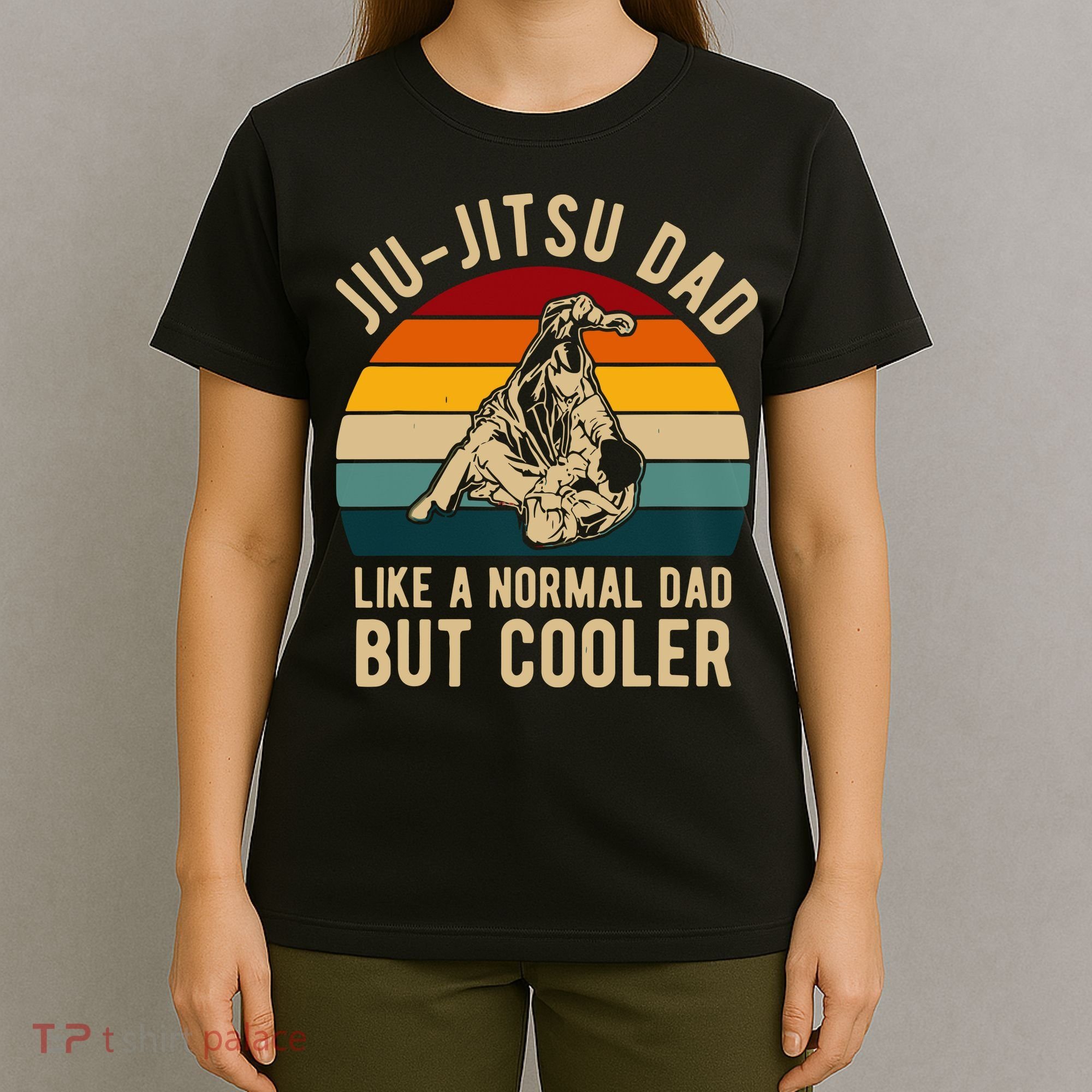 Retro Jiu Jitsu Dad Bjj Man Father Vintage T-Shirt