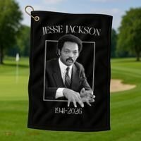 Rev Jesse Jackson 1941-2026 Tribute Golf Towel thumb 1