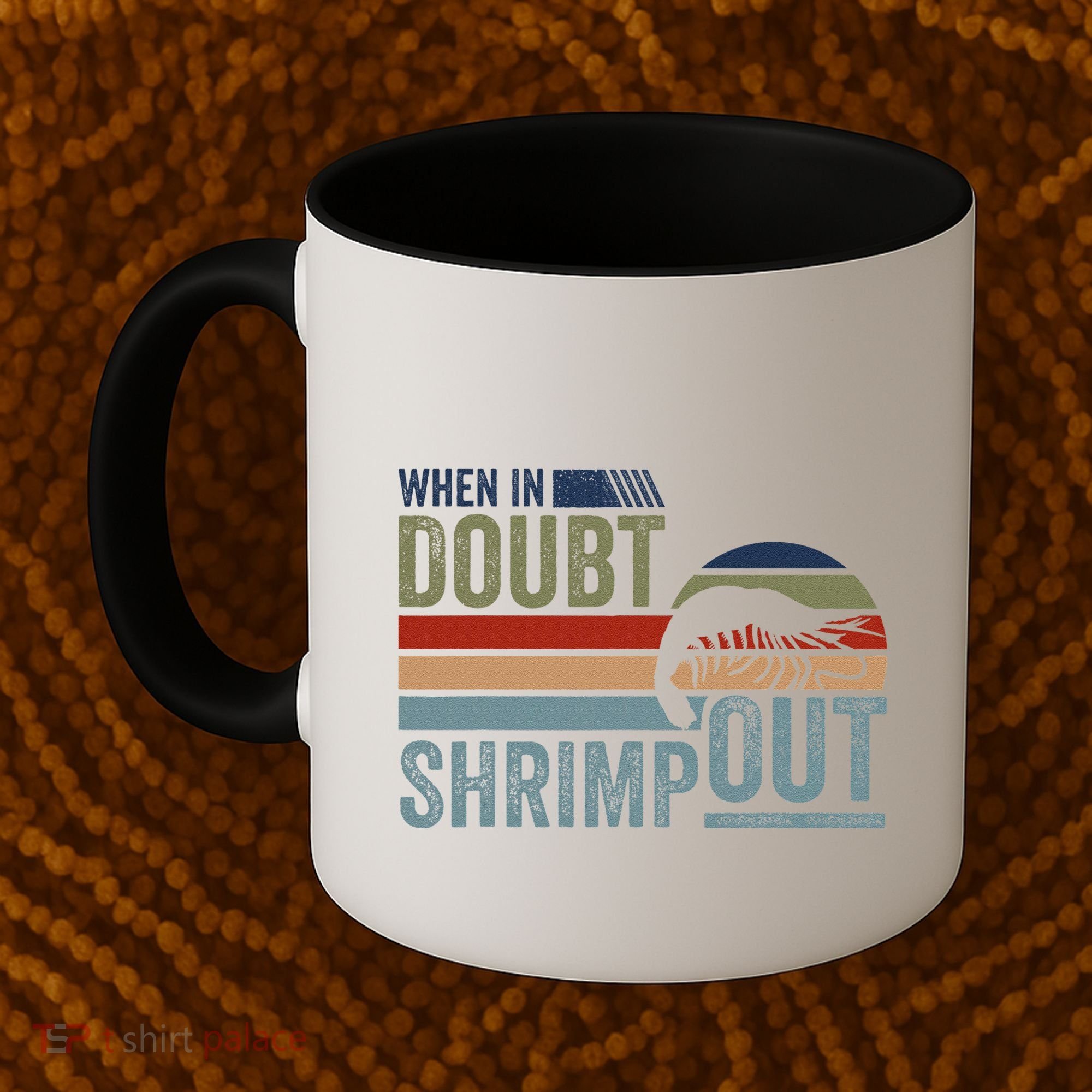 Retro Jiu Jitsu Martial Art When In Doubt Shrimp Out Bjj Mma Coffee Mug