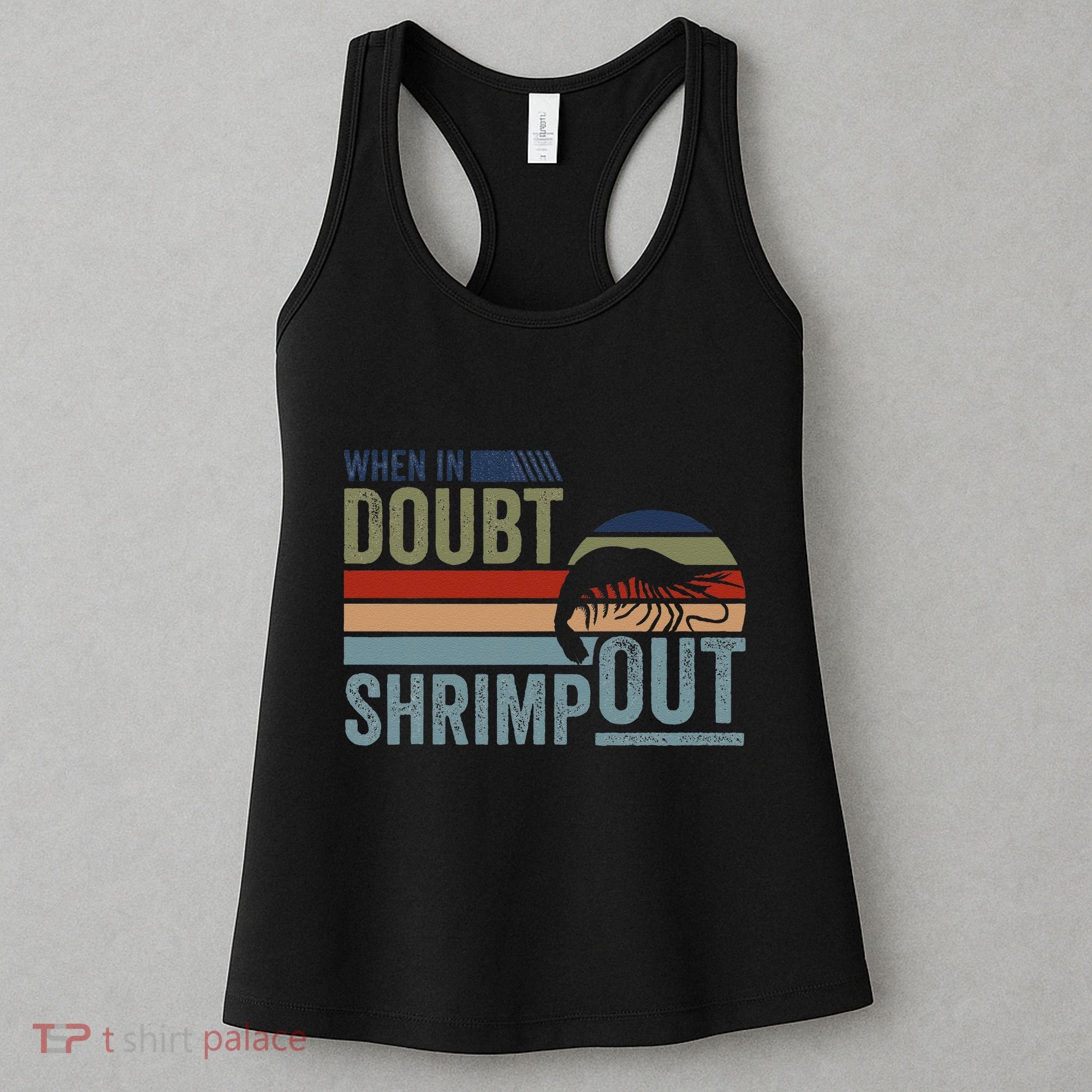 Retro Jiu Jitsu Martial Art When In Doubt Shrimp Out Bjj Mma Women's Tank Top