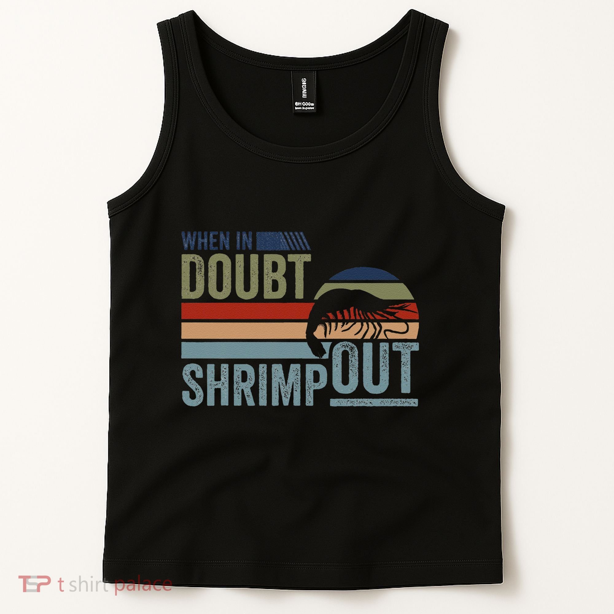 Retro Jiu Jitsu Martial Art When In Doubt Shrimp Out Bjj Mma Tank Top