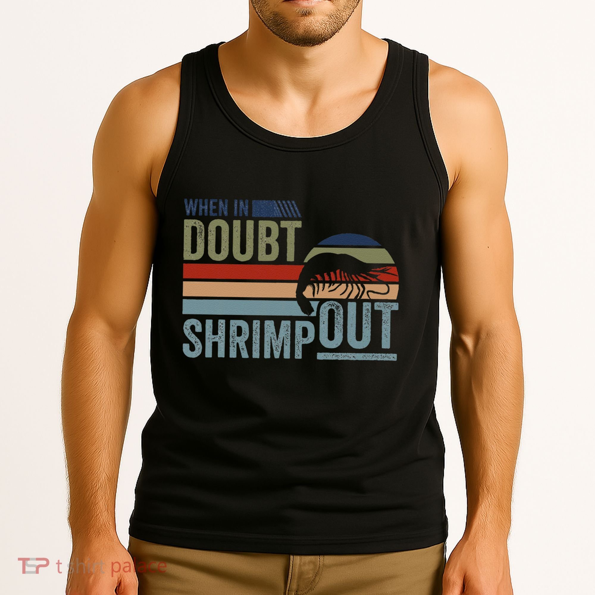 Retro Jiu Jitsu Martial Art When In Doubt Shrimp Out Bjj Mma Tank Top