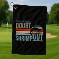 Retro Jiu Jitsu Martial Art When In Doubt Shrimp Out Bjj Mma Golf Towel thumb 1
