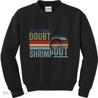 Retro Jiu Jitsu Martial Art When In Doubt Shrimp Out Bjj Mma Kids Sweatshirt thumb 0