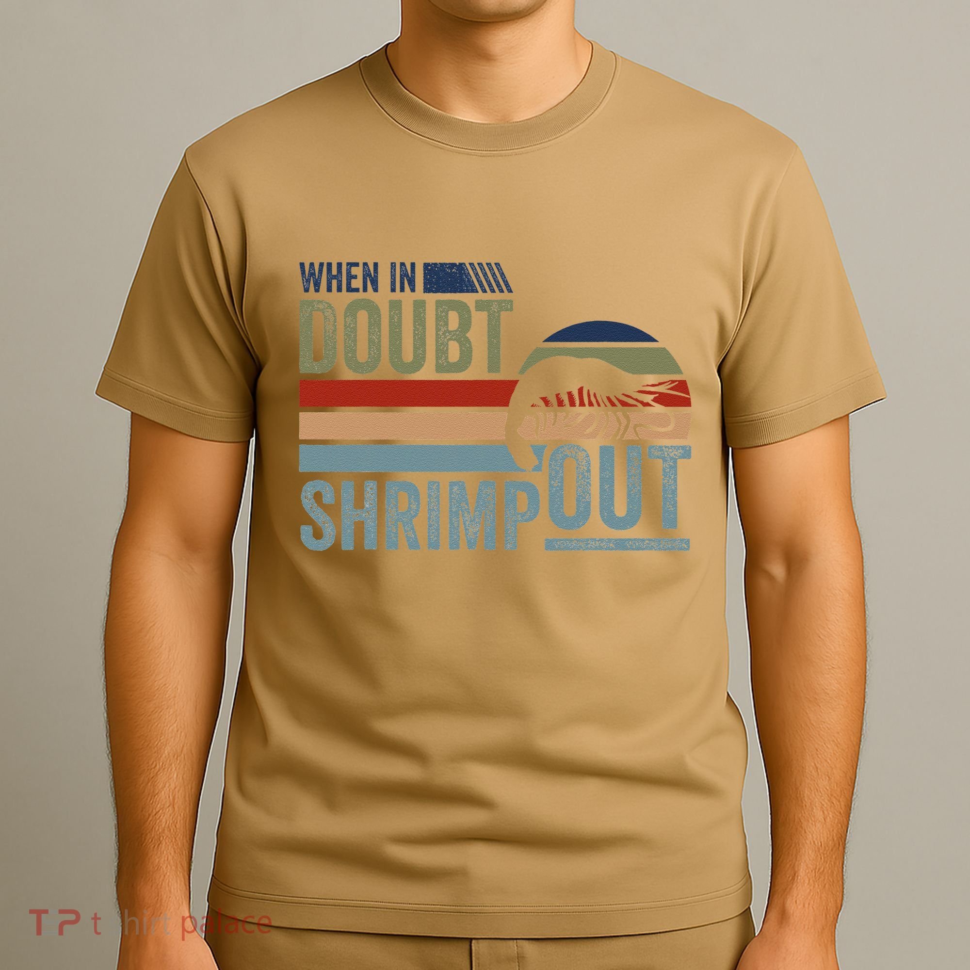 Retro Jiu Jitsu Martial Art When In Doubt Shrimp Out Bjj Mma T-Shirt