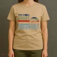 Retro Jiu Jitsu Martial Art When In Doubt Shrimp Out Bjj Mma T-Shirt thumb 4