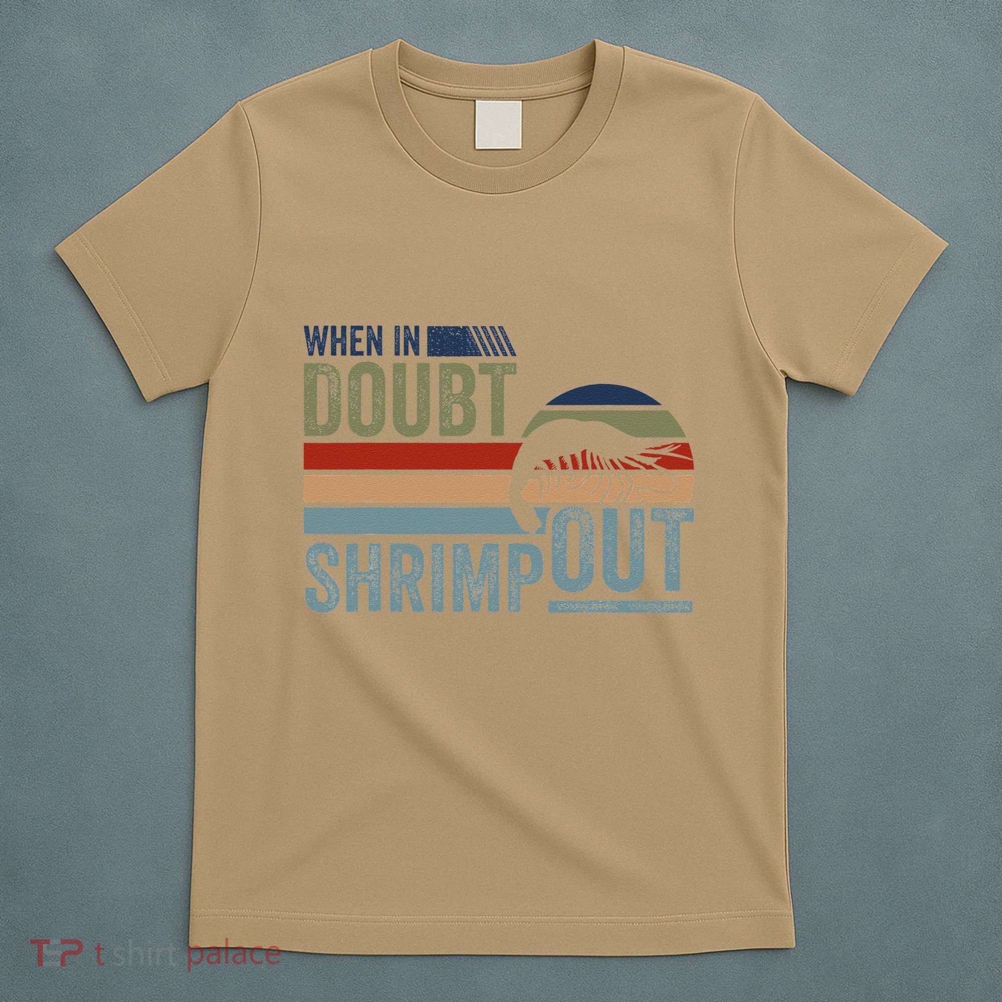 Retro Jiu Jitsu Martial Art When In Doubt Shrimp Out Bjj Mma T-Shirt