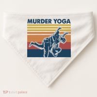 Retro Jiu Jitsu Murder Yoga Jiu Jitsu Murder Yoga USA-Made Doggie Bandana thumb 0