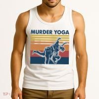 Retro Jiu Jitsu Murder Yoga Jiu Jitsu Murder Yoga Tank Top thumb 3