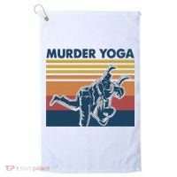 Retro Jiu Jitsu Murder Yoga Jiu Jitsu Murder Yoga Golf Towel thumb 0