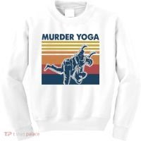 Retro Jiu Jitsu Murder Yoga Jiu Jitsu Murder Yoga Kids Sweatshirt thumb 0