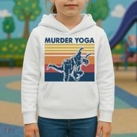 Retro Jiu Jitsu Murder Yoga Jiu Jitsu Murder Yoga Kids Hoodie thumb 3