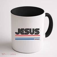 Retro Jesus King Coffee Mug thumb 1
